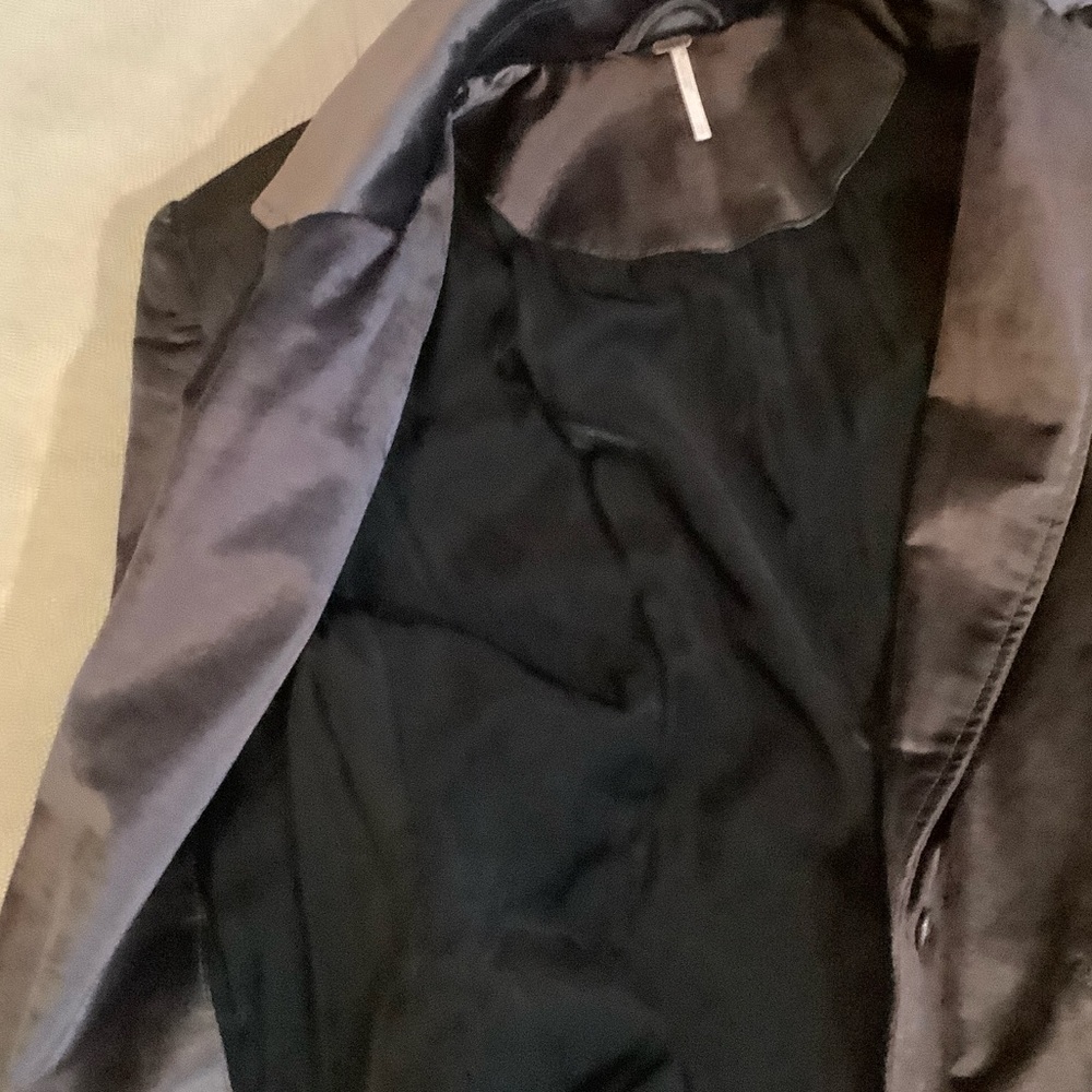 Free People Charcoal Velvet Blazer - Picture 6 of 7